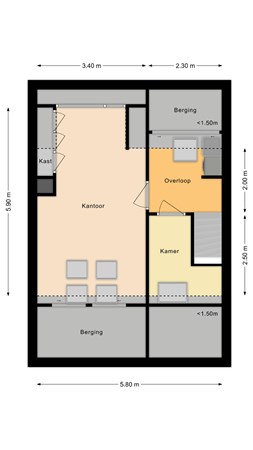 Floorplan - Boesemsingel 43, 2411 KS Bodegraven